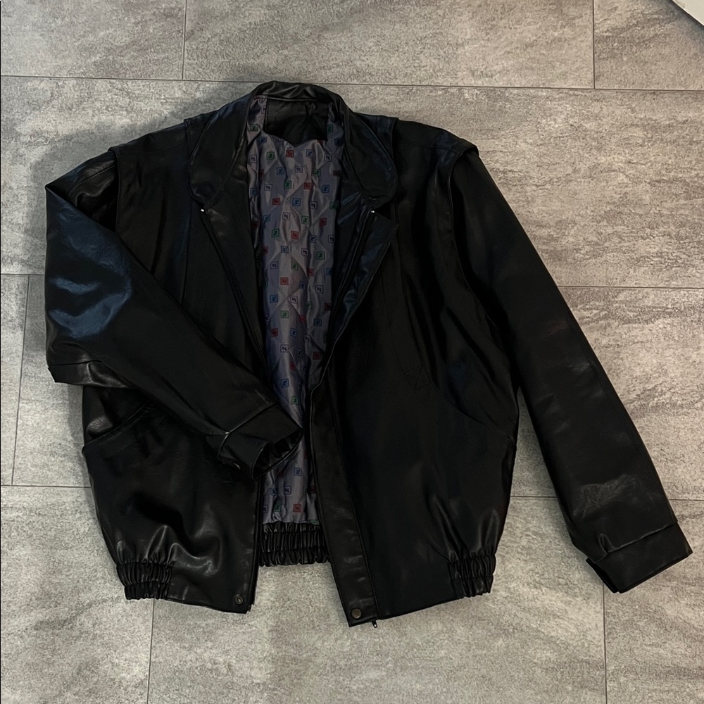 Men's Black Leather Jacket